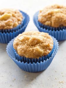Low Calorie Apple Muffin: Calories, Nutrition & Healthy Benefits 3 Fresh baked low calorie apple muffin showing texture and apple pieces